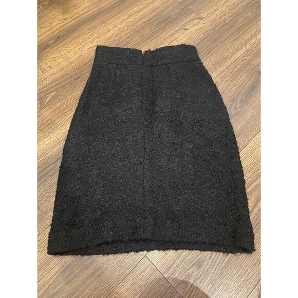 EUC Donna Karan Vintage Wool Mohair black Bouclé High-Waisted Pencil Skirt SZ: 4 - Picture 6 of 10